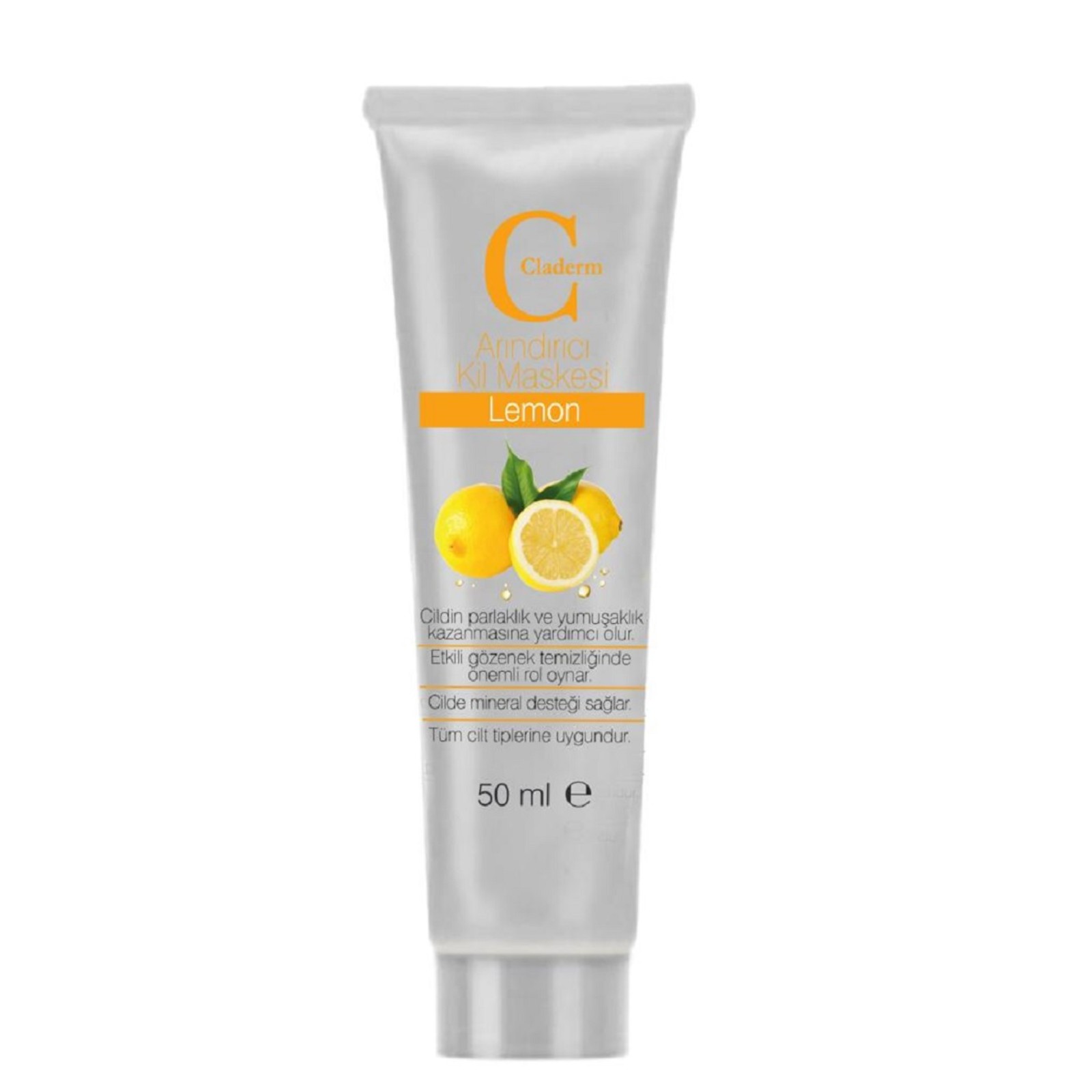 Глиняная маска для лица Claderm Lemon / Лимон 50 мл