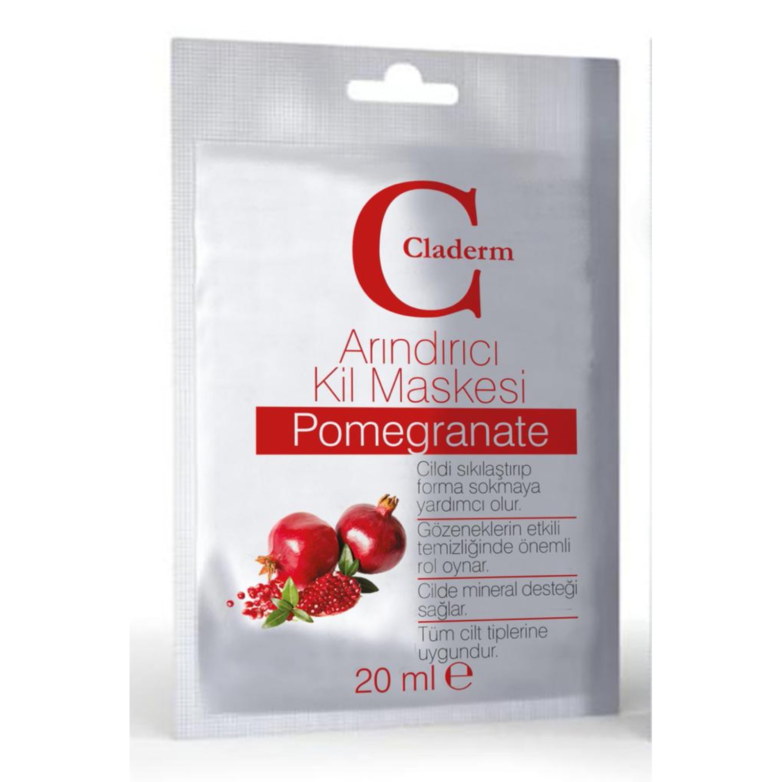 Глиняная маска для лица Claderm Pomegranate / Гранат 20 мл