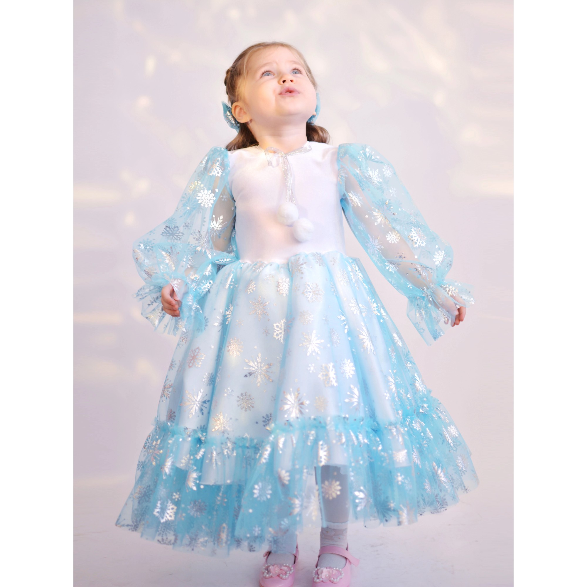 Платье Larisol Kids снежинка р.128