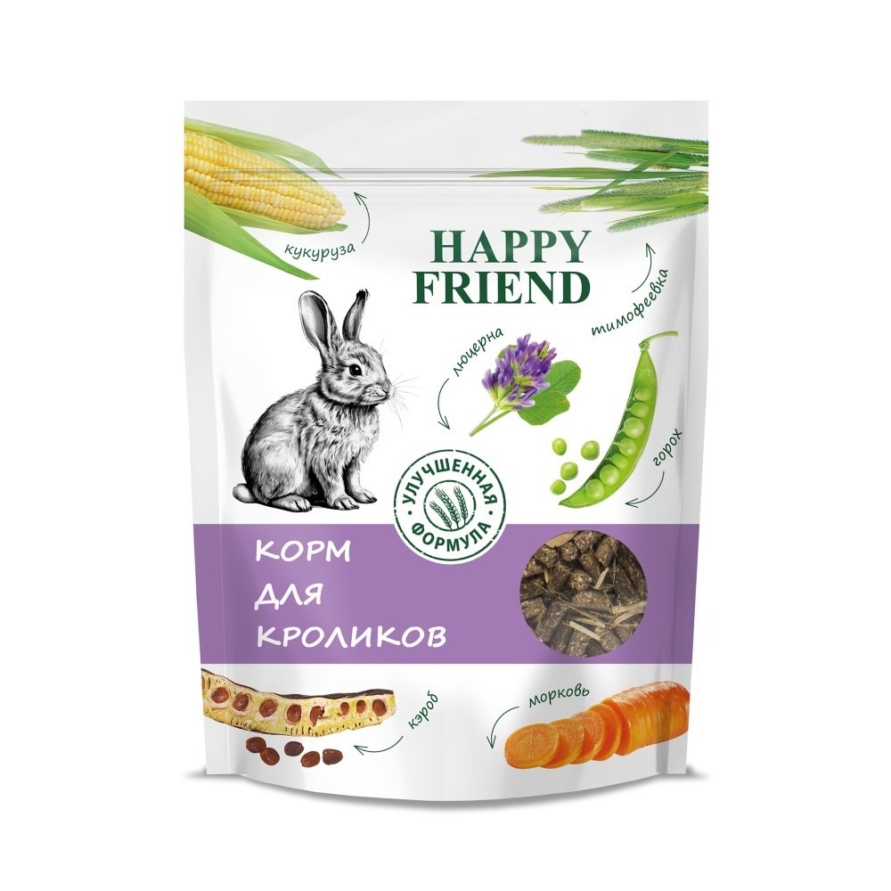 Корм для кроликов Happy Friend 0,5 кг