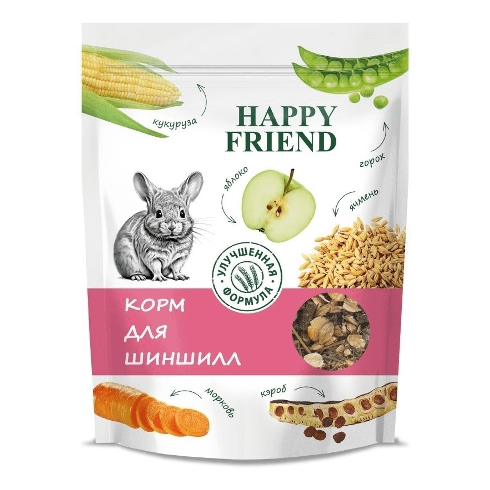 Корм для шиншилл Happy Friend 0,5 кг