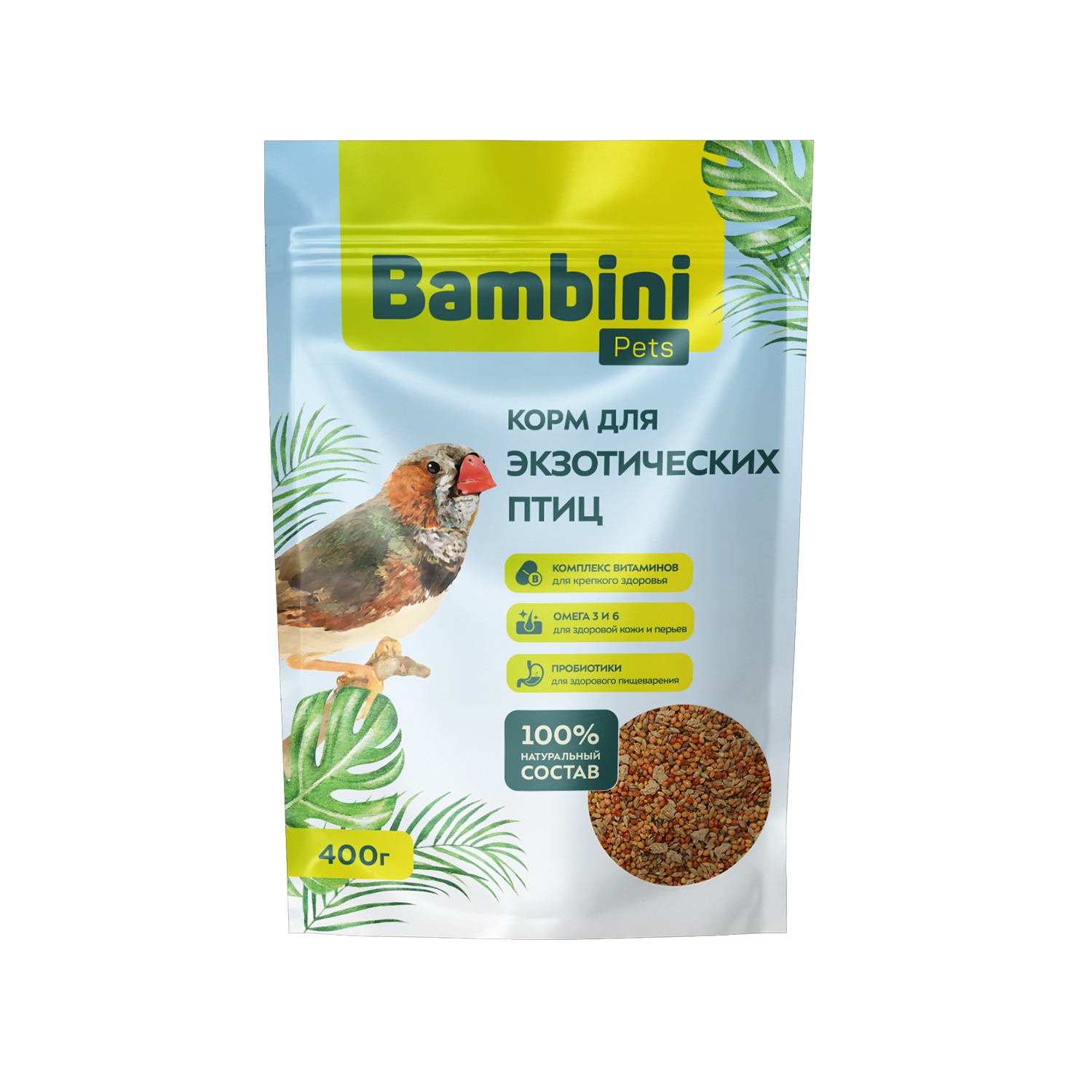 Корм для экзотических птиц Bambini Pets 400 г