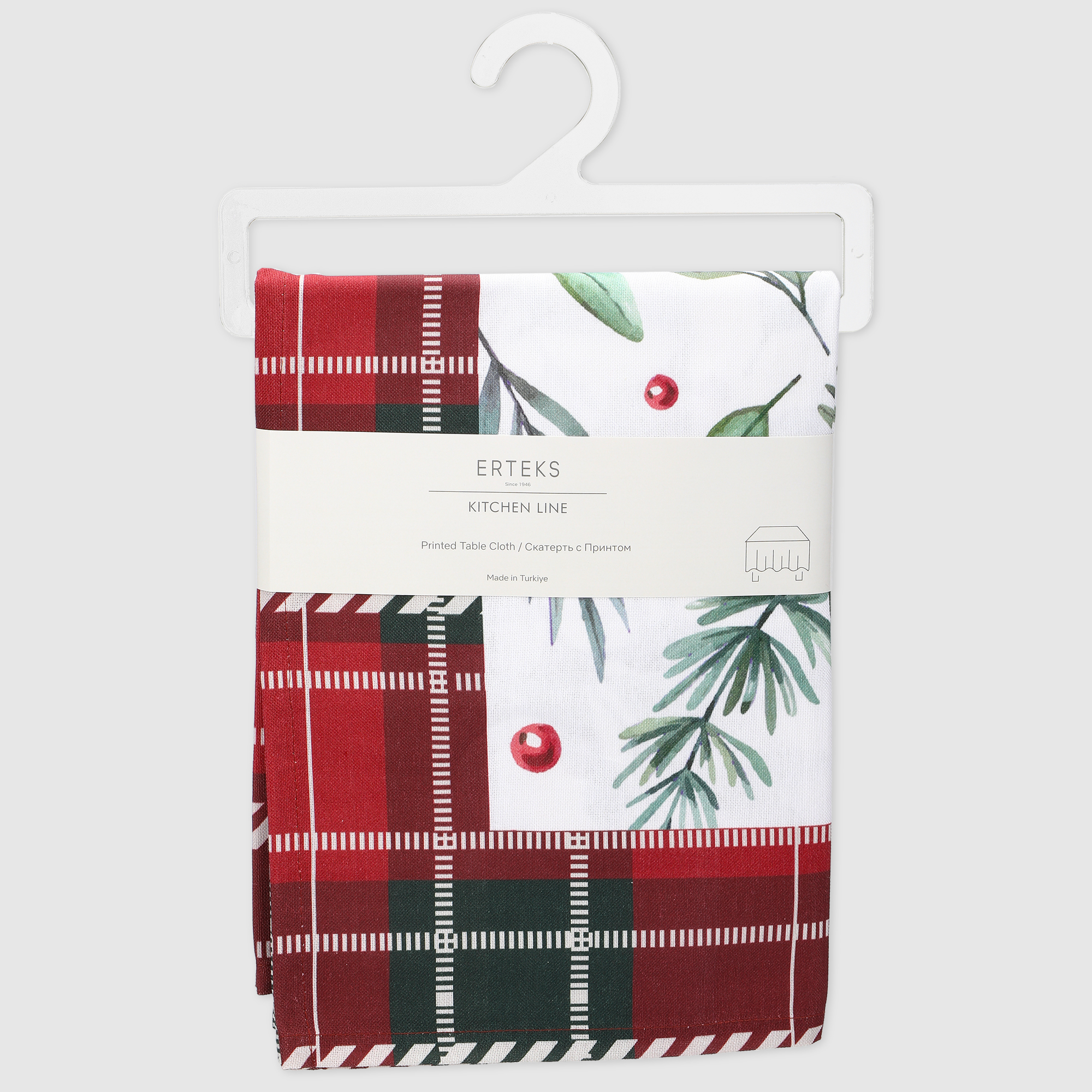 Скатерть Erteks X-mas остролист 140х240 см