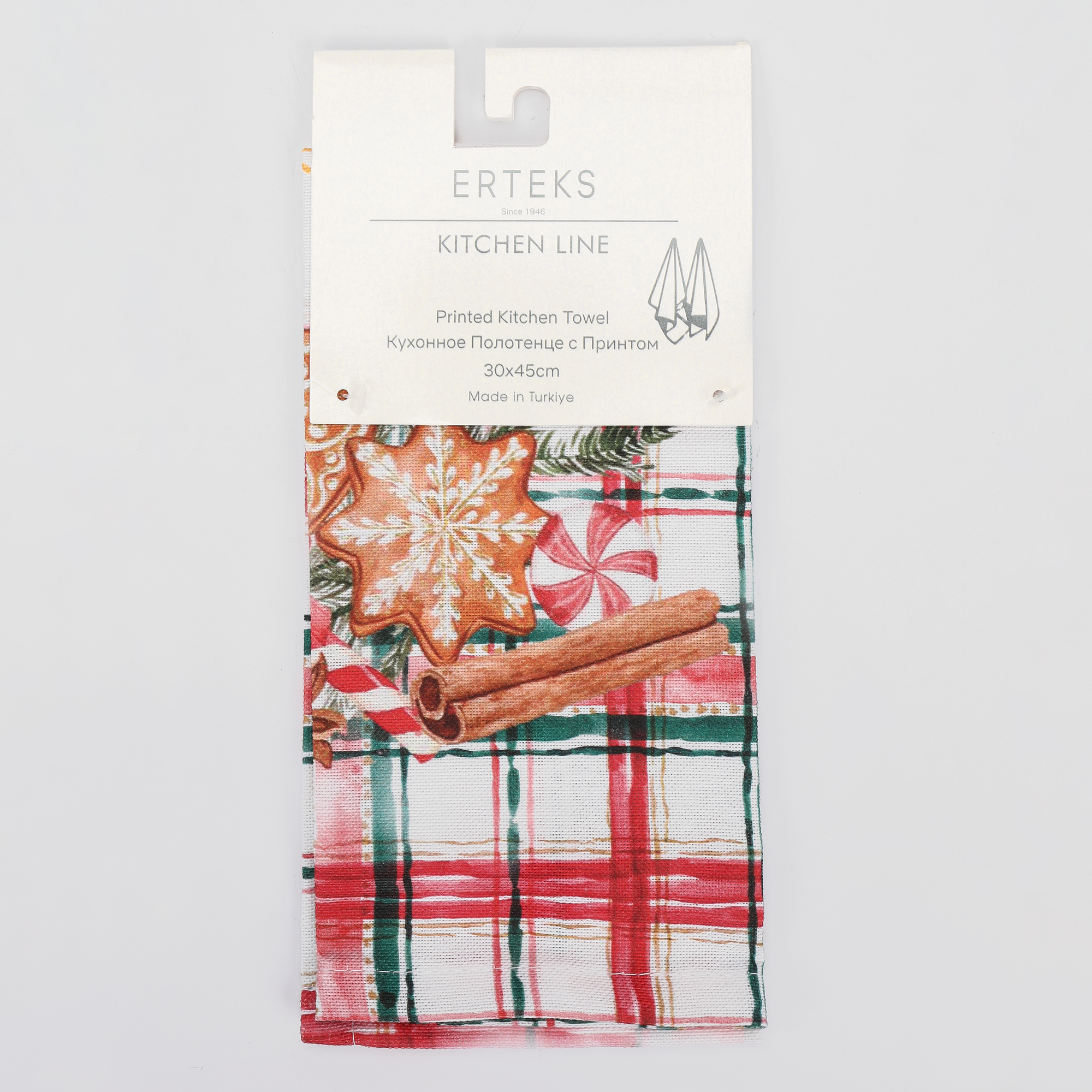 Полотенце кухонное Erteks X-mas красная клетка 30х45 см 299₽