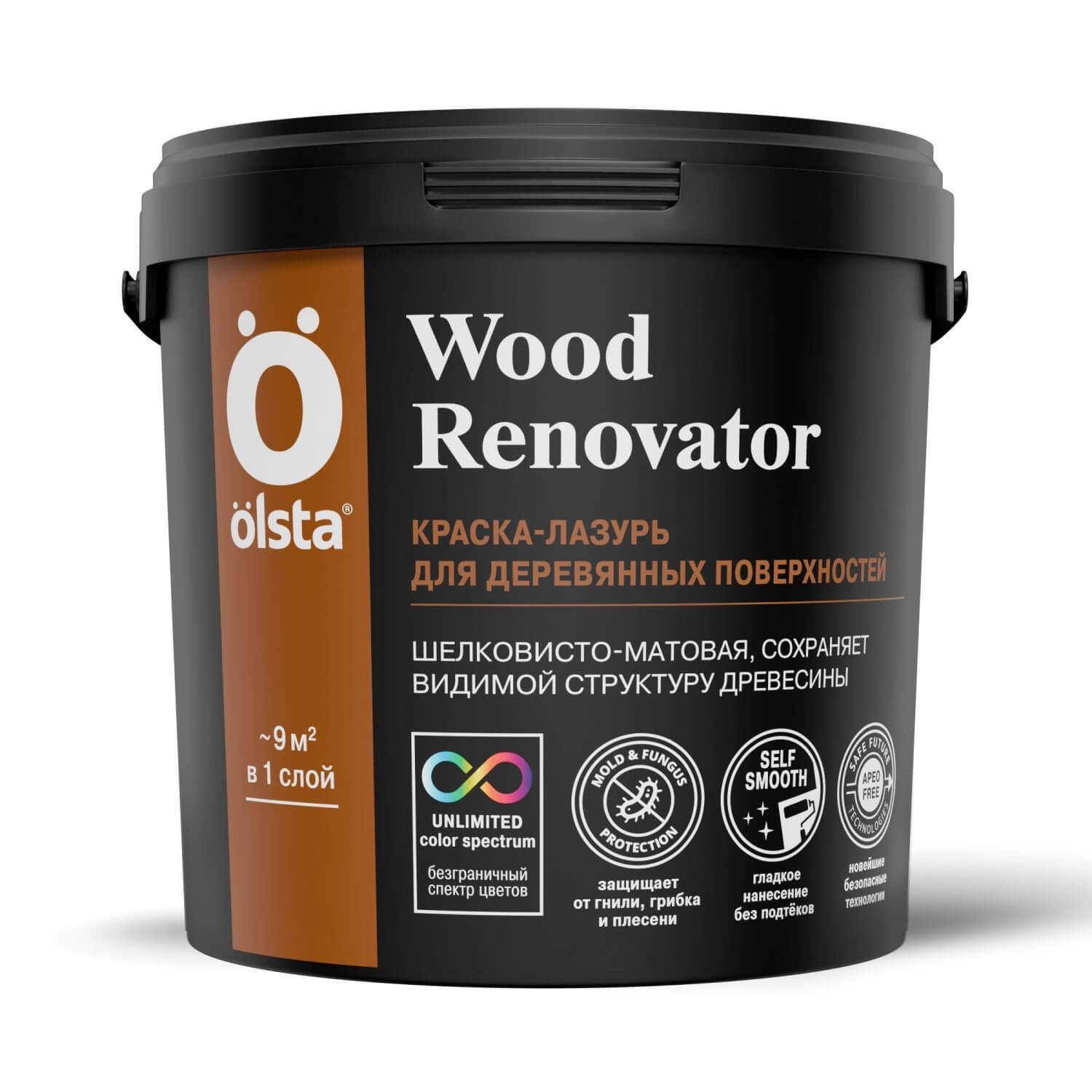 Краска-лазурь Olsta wood renovator база c 0.9л