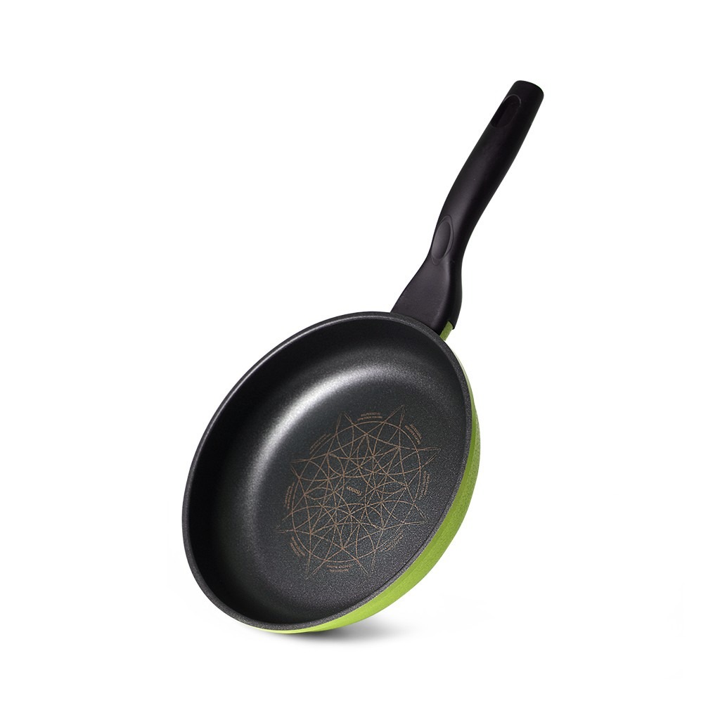 Сковорода Fissman Citrus алюминиевая зелёная 26х5,5 см