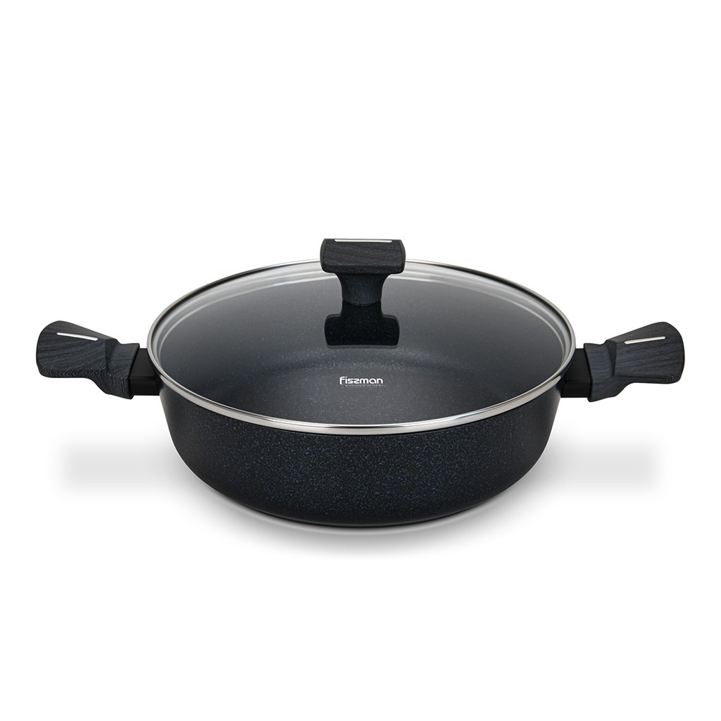 Сотейник Fissman Ferro алюминиевый со стеклянной крышкой 26х7,5 см