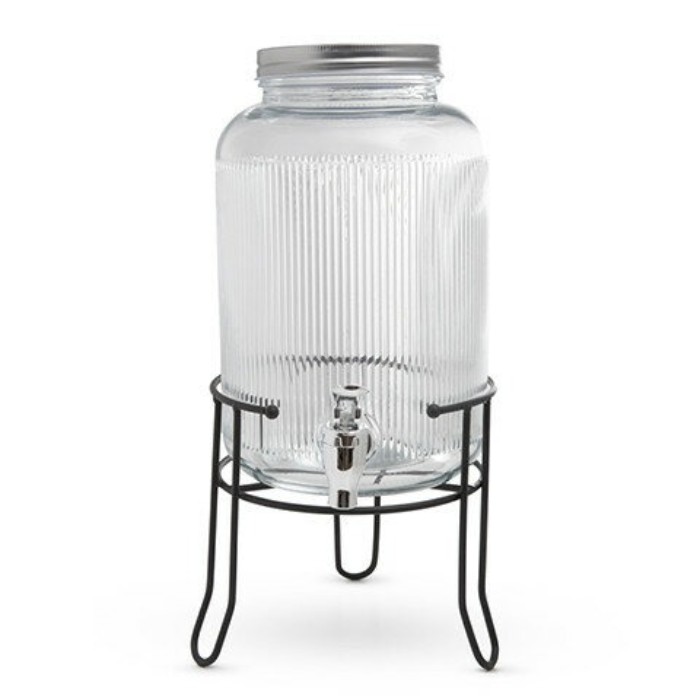 Диспенсер для напитков Fissman стеклянный с подставкой 3,9 л