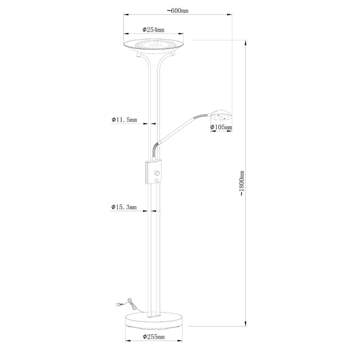 Светильник напольный ARTE LAMP A4329PN-2SS Вид№2