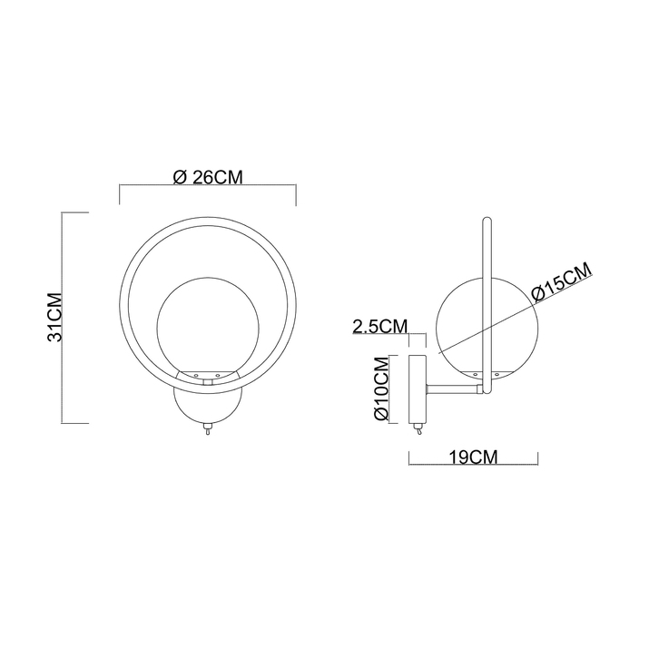 Светильник настенный Arte Lamp A7741AP-1BK Вид№3