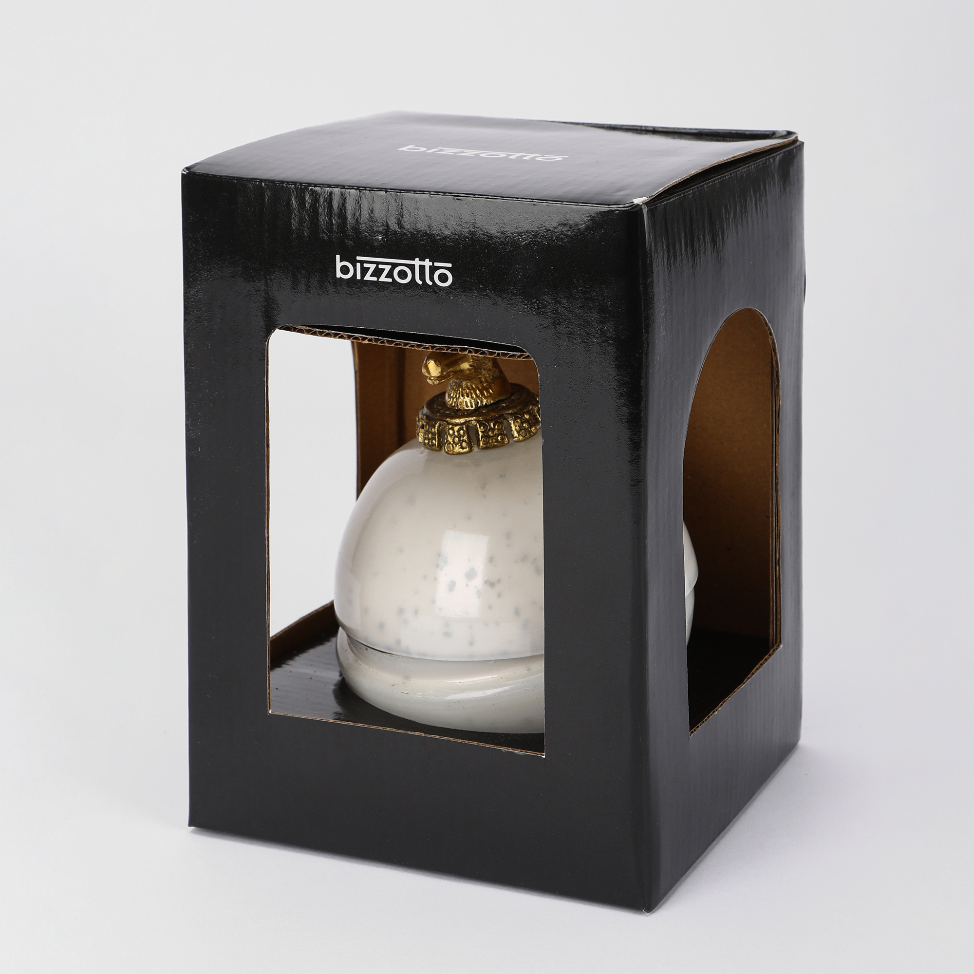 Свеча Bizzotto ny Gleam белая, золото 10 см