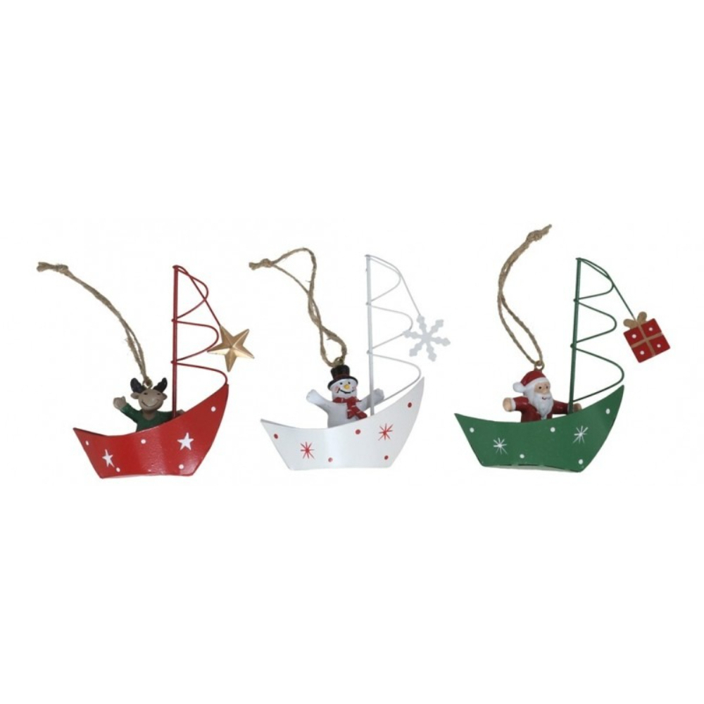 

Подвеска Gerimport Ny лодка с фигурами 8,5х3,5х11 см, Красный;зеленый;белый;в ассортименте