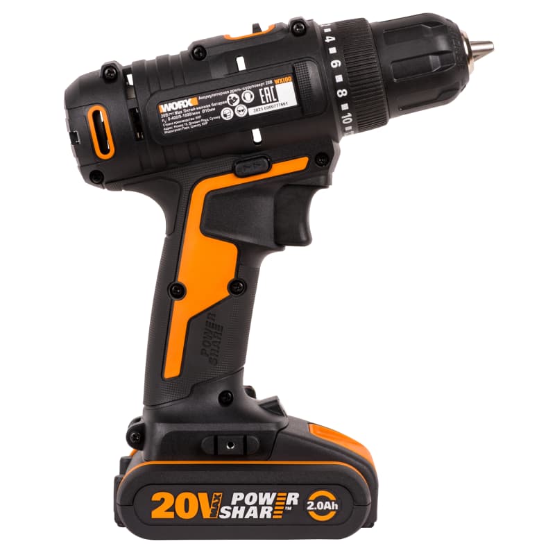 Дрель-шуруповерт аккумуляторная WORX WX1002 с 2 АКБ и ЗУ