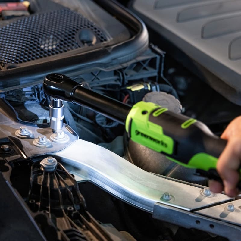 Гайковерт-трещотка Greenworks GD24RWX удлиненная 24V без АКБ и ЗУ 3803907