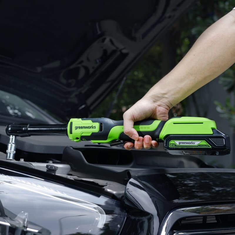 Гайковерт-трещотка Greenworks GD24RWX удлиненная 24V без АКБ и ЗУ 3803907
