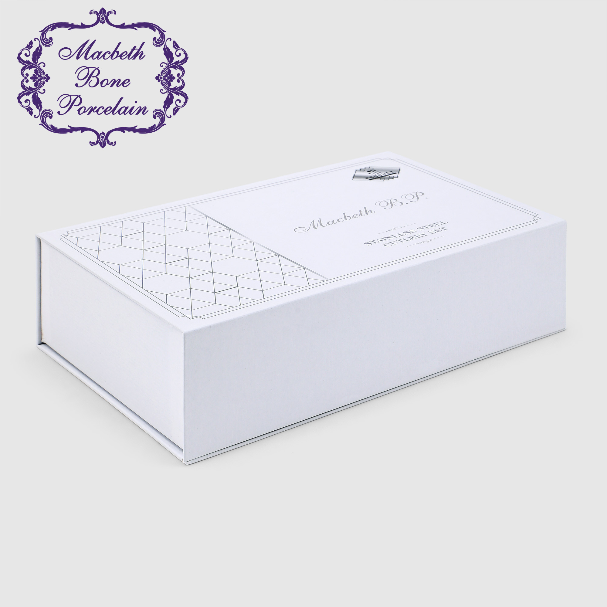 Набор столовых приборов Macbeth bone porcelain Stone, 24 предмета