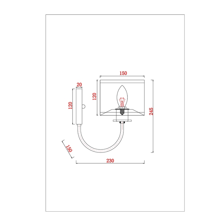 Светильник настенный Arte Lamp A4092AP-1CC Вид№2