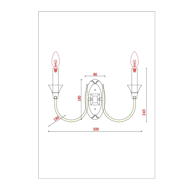 Светильник настенный Arte Lamp A4094AP-2WH Вид№2