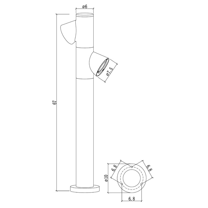 Светильник уличный Arte Lamp A2063PA-2BK Вид№3