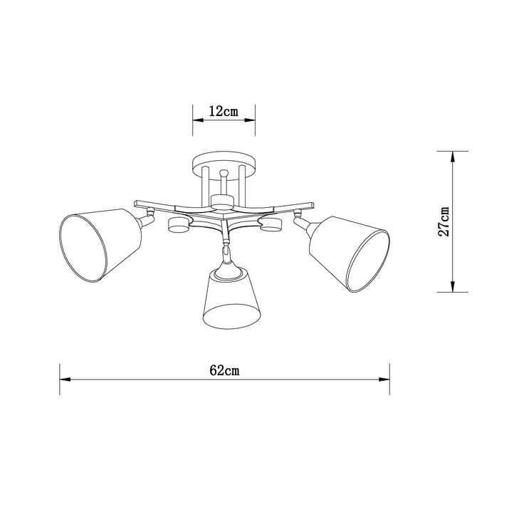 Светильник потолочный Arte Lamp A5078PL-3BK Вид№3