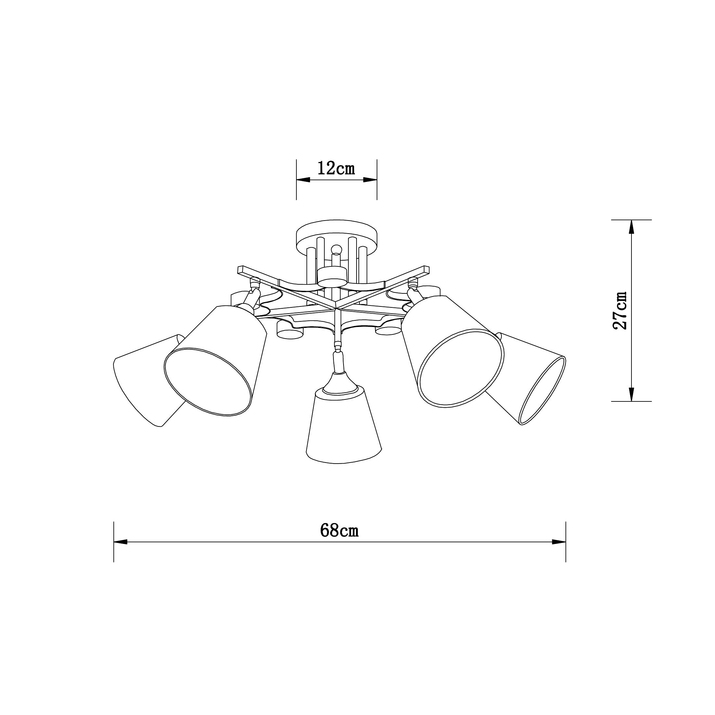 Светильник потолочный Arte Lamp A5078PL-5BK Вид№3