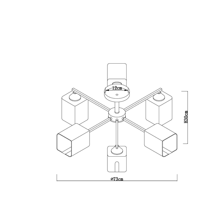 Светильник потолочный Arte Lamp A4185PL-6BK Вид№3