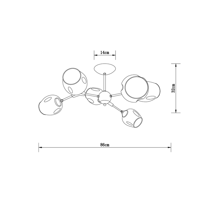 Светильник потолочный Arte Lamp A4211PL-6BK Вид№3