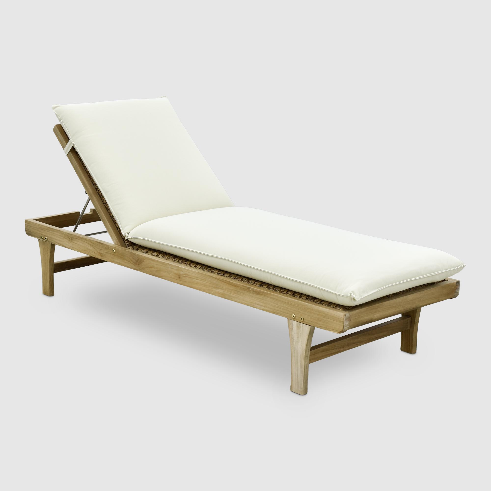 Шезлонг Rumah Anda Salvador с подушками бежевый 205х70х35100 см 52290₽