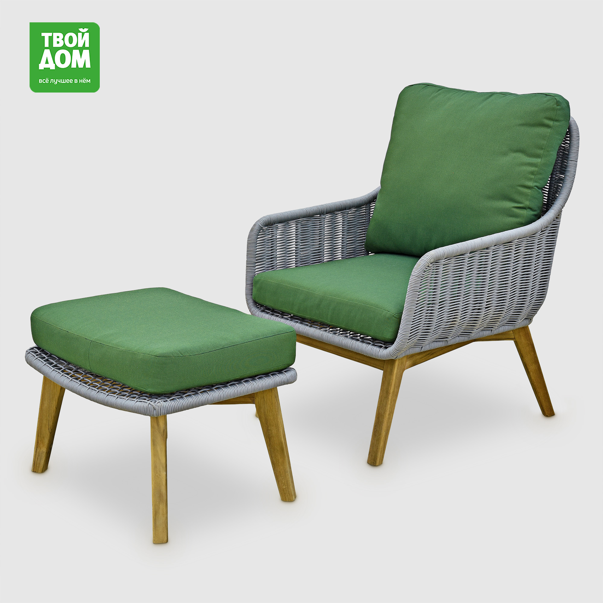 Комплект мебели Rumah Anda Toraja зелёный 2 предмета