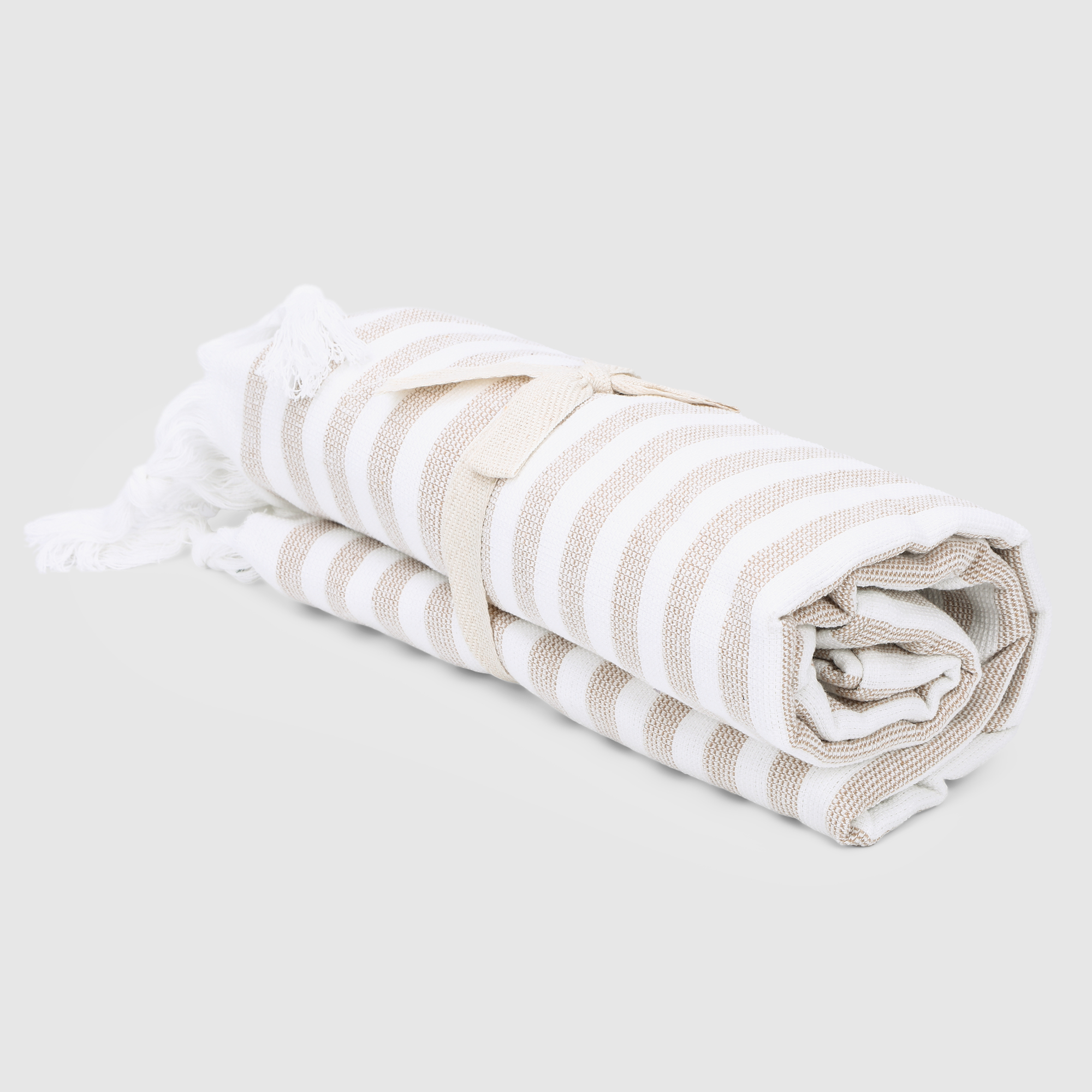 Полотенце Homelines textiles stripes бежевый 90х170 см 599₽