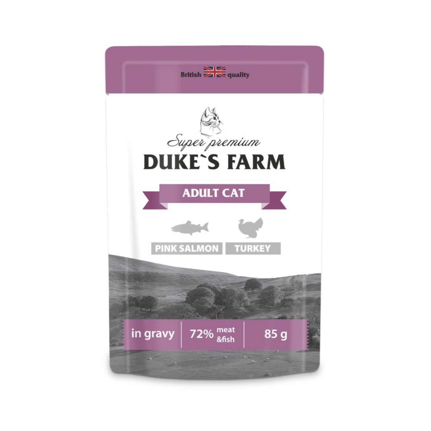 Корм для кошек DUKES FARM горбуша и индейка 85 г 169₽