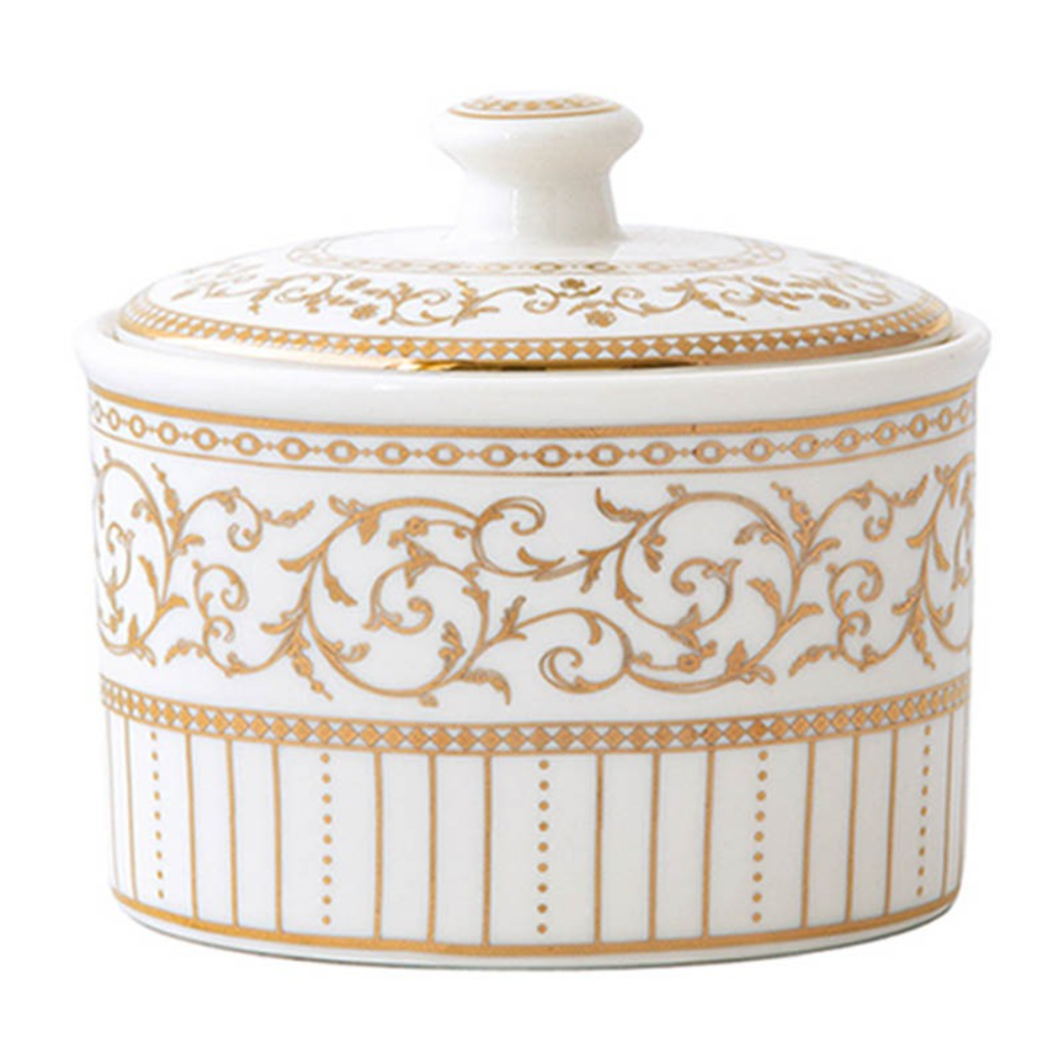 Сахарница Pozzi Milano 1876 Golden белая 10 см, 300 мл