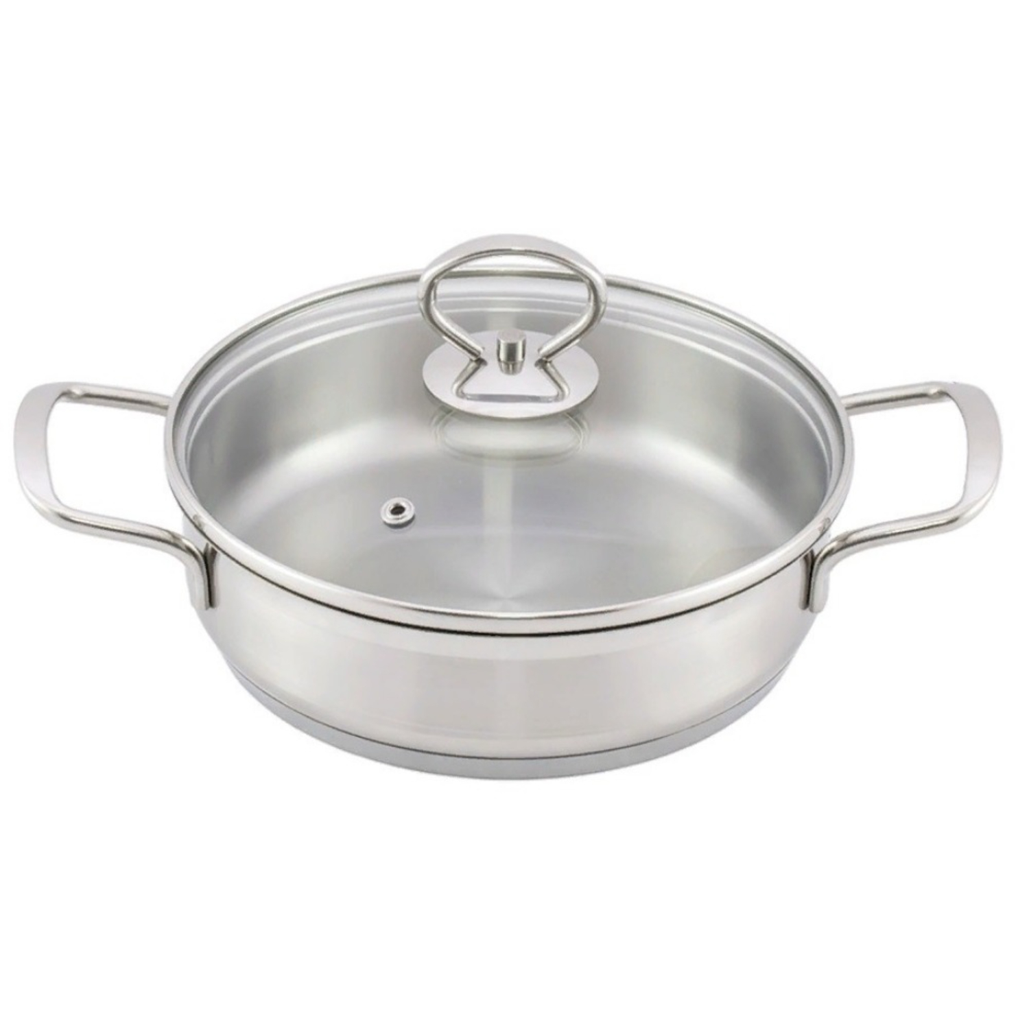 Кастрюля Кухар Лотос классика нержавеющая сталь со стеклянной крышкой 14 л 4799₽