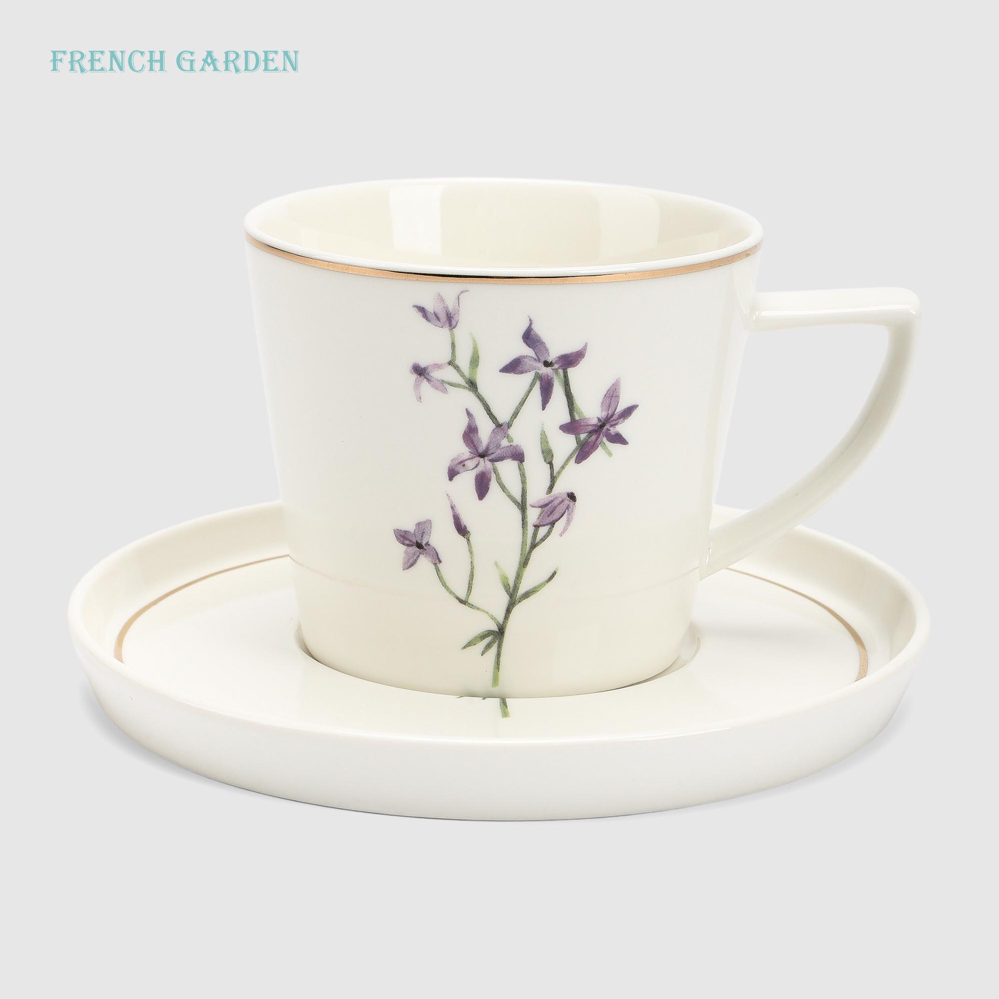 Набор French garden чашка 200 мл, блюдце, в ассортименте