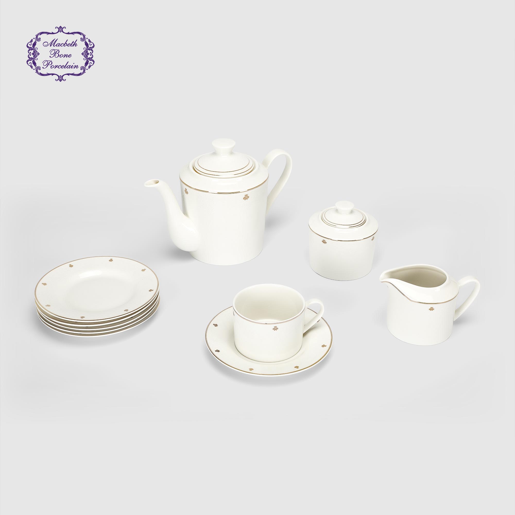 Набор чайный Macbeth bone porcelain Frost 15 предметов, 6 персон