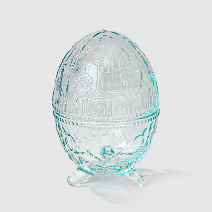 

Подставка для яиц Lefard Easter Emerald с крышкой 196-117 9х9х13 см, Голубой