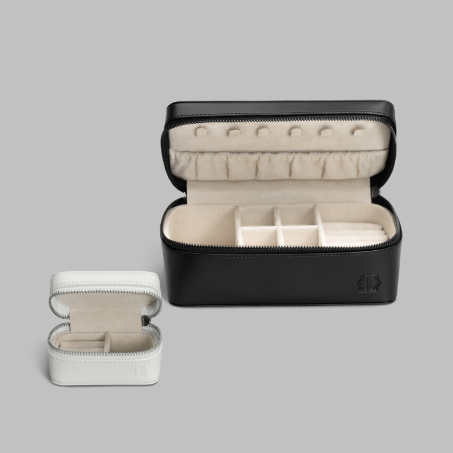 Набор шкатулок Togas для украшений, Люкстон, чёрная, белая, 2 предмета