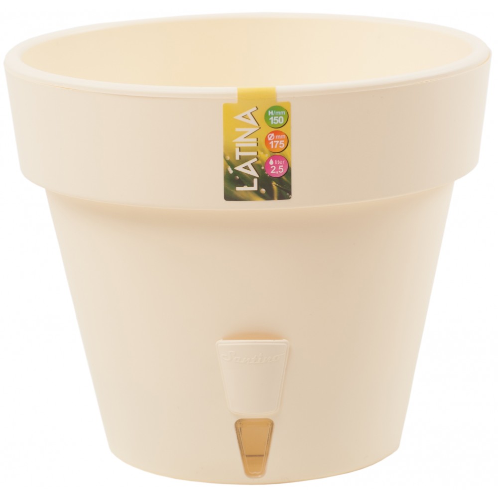 

Горшок для цветов Сантино Латина кремовый 5.6 л D 23.5 см