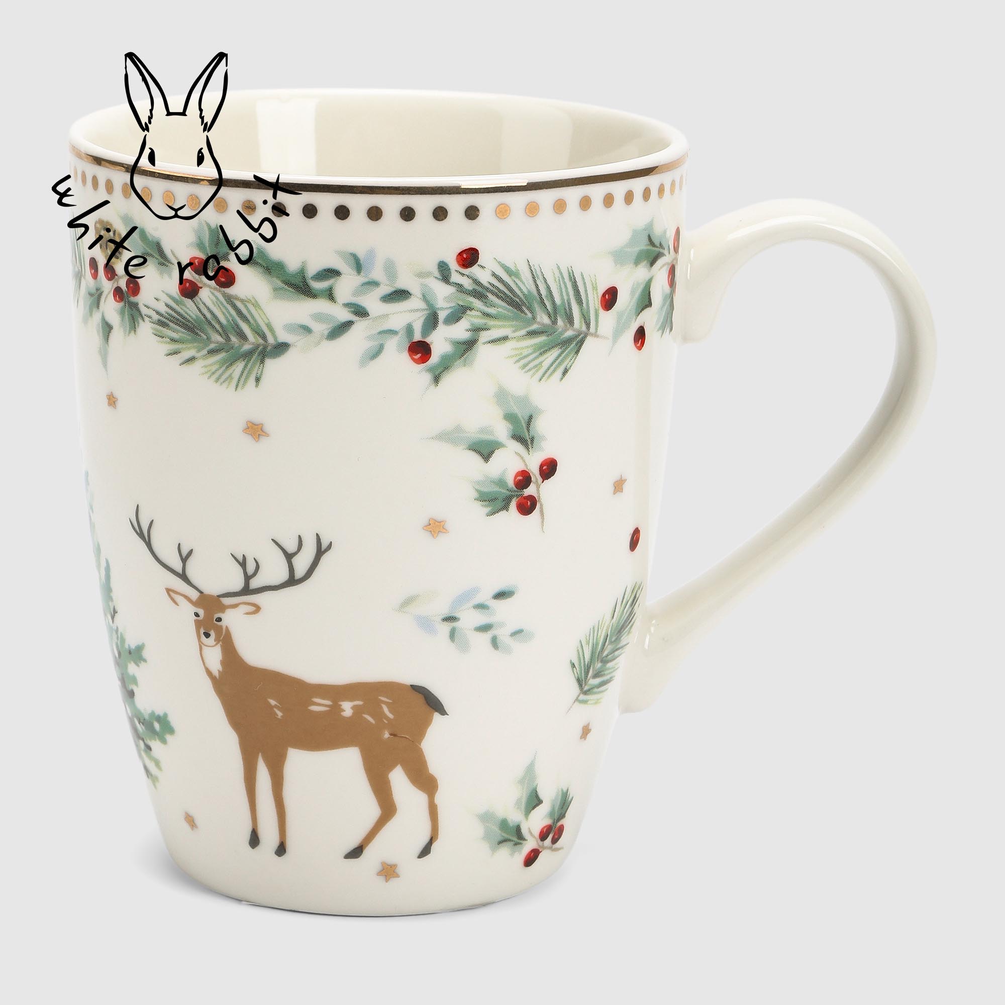 Кружка White Rabbit Ny deer 330 мл belly 12x84x105 см 299₽