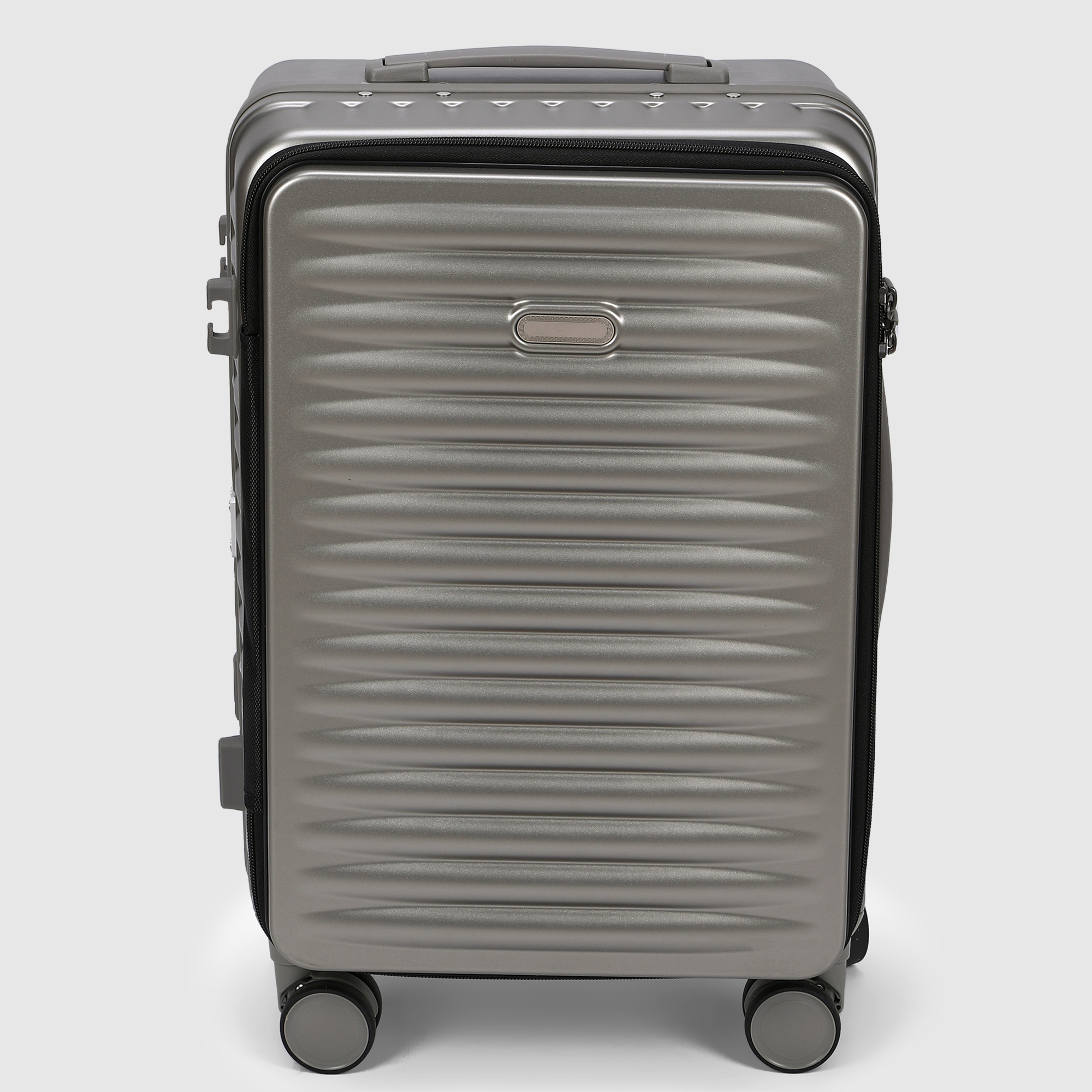 Чемодан Smarter Luggage из поликарбоната, размер 20, шампань 36х25х57 см