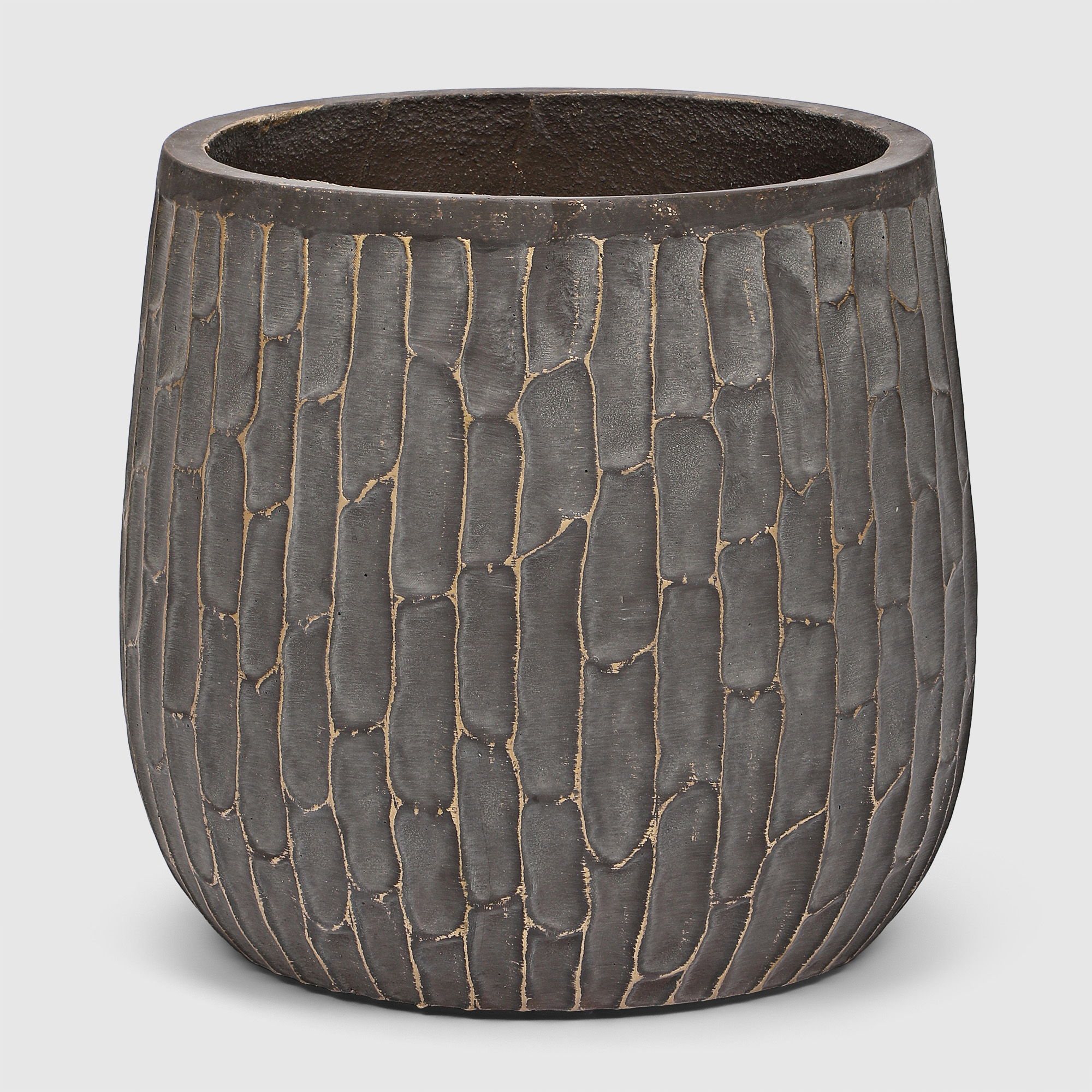 Кашпо Ownland рифленое коричневая бронза 35х35х32 см