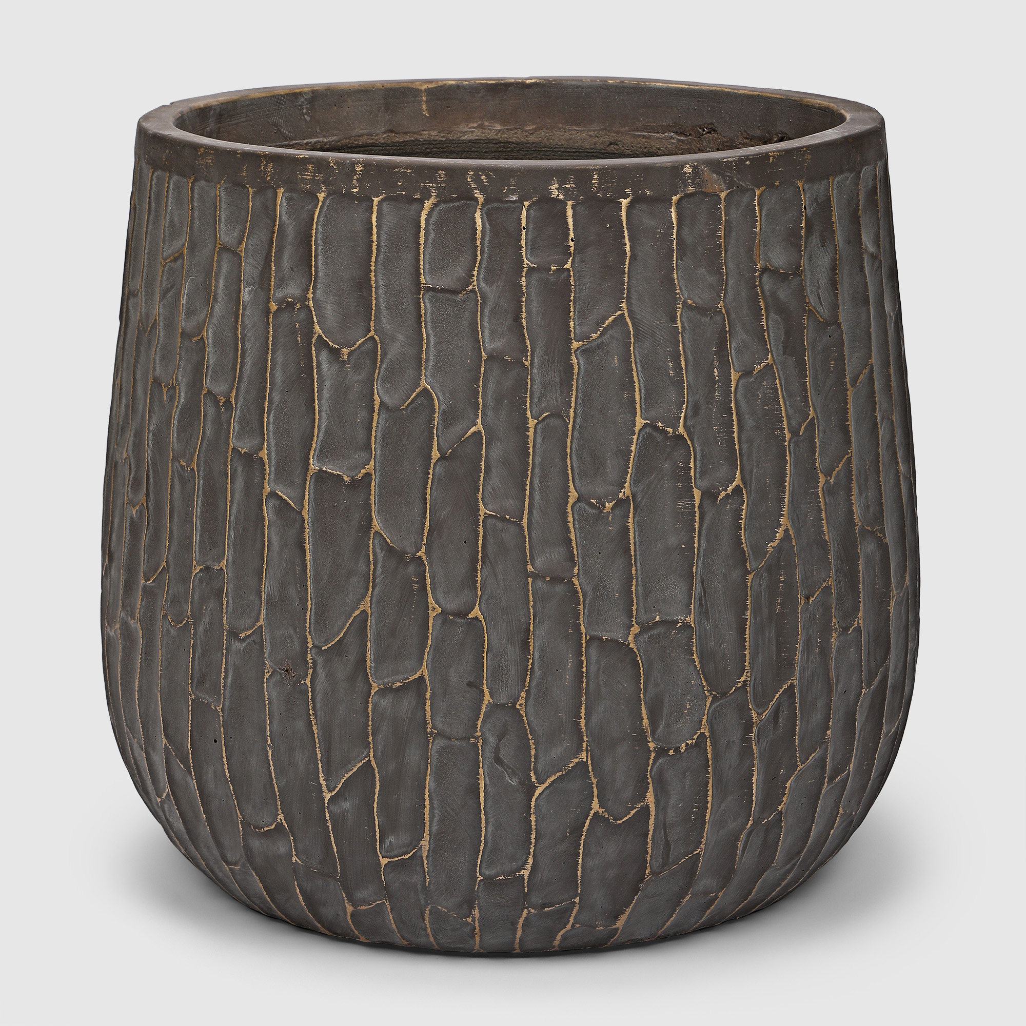 Кашпо Ownland рифленое коричневая бронза 44х44х41 см