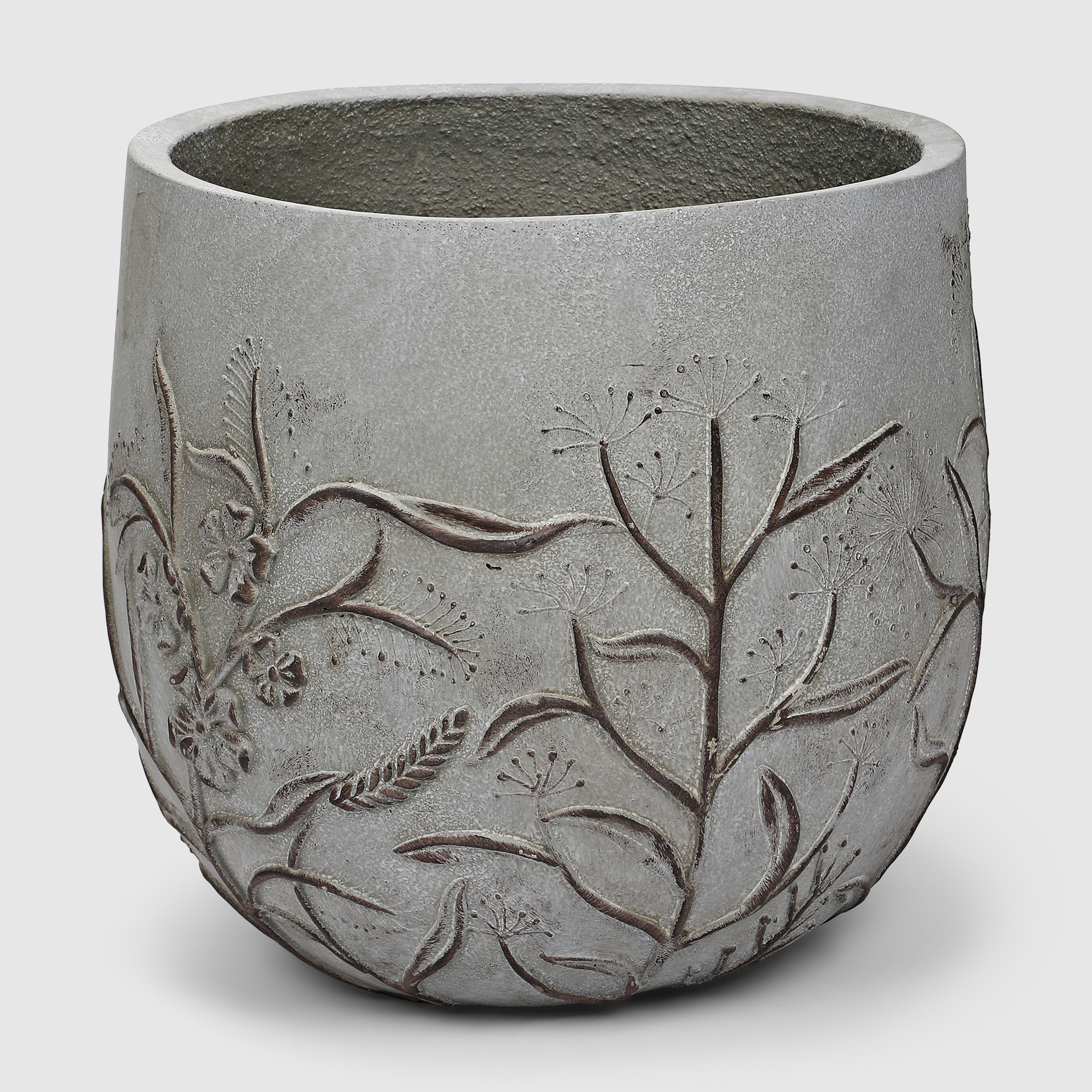 Кашпо Ownland цветы антик серое 26х26х25 см