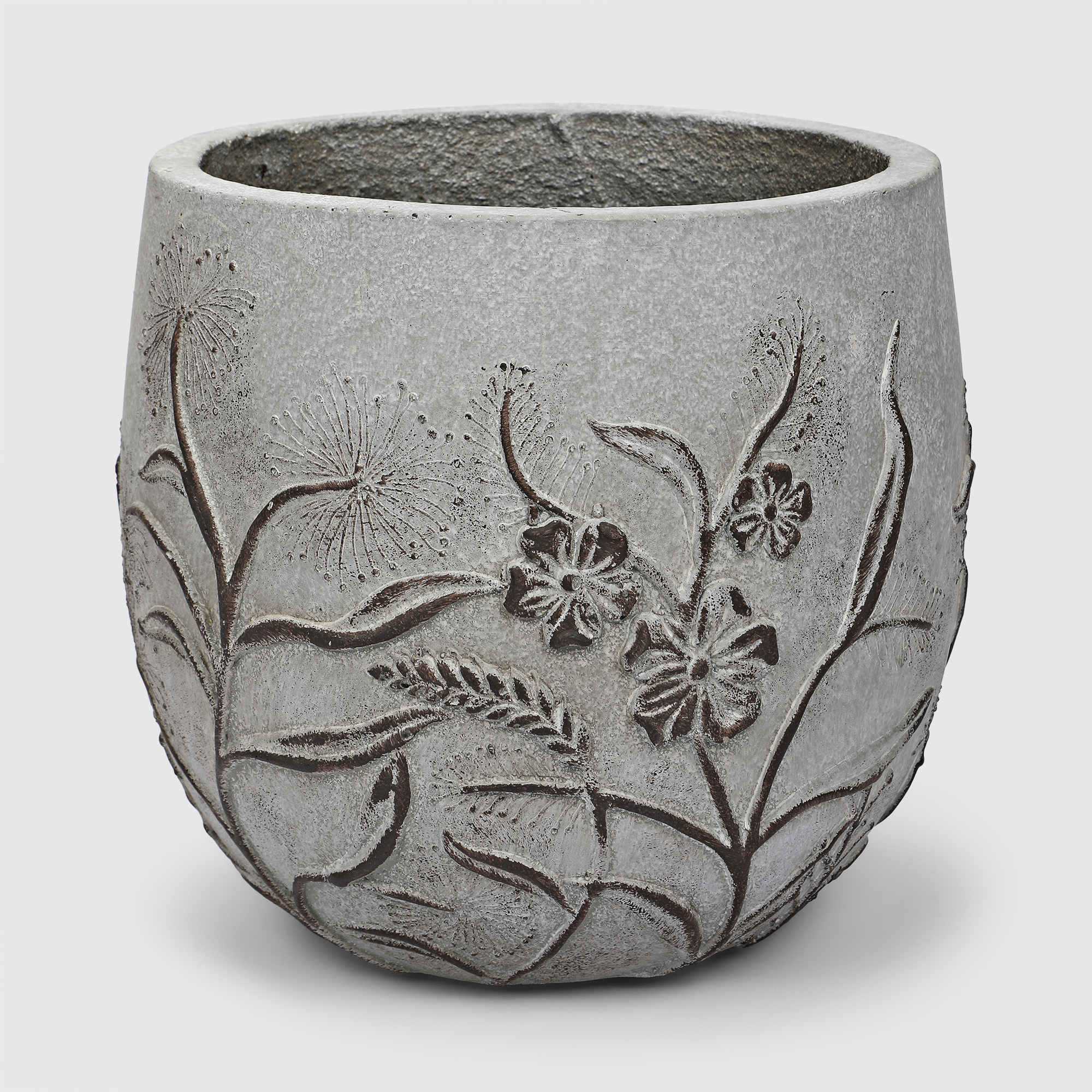 Кашпо Ownland цветы антик серое 34х34х31 см