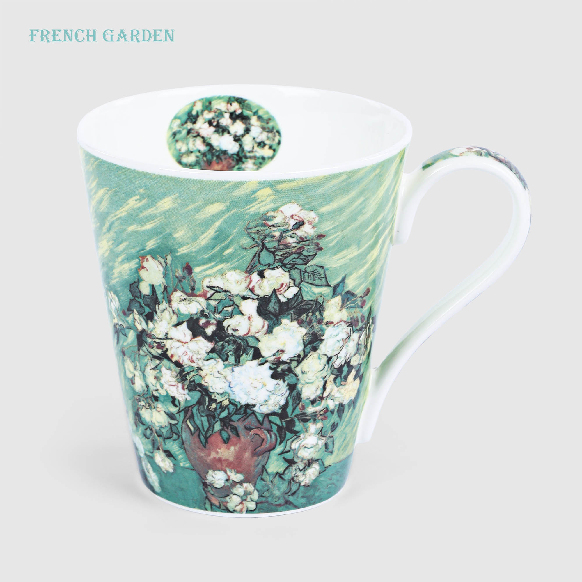 Кружка French garden Ван Гог ваза с розами, 380 мл