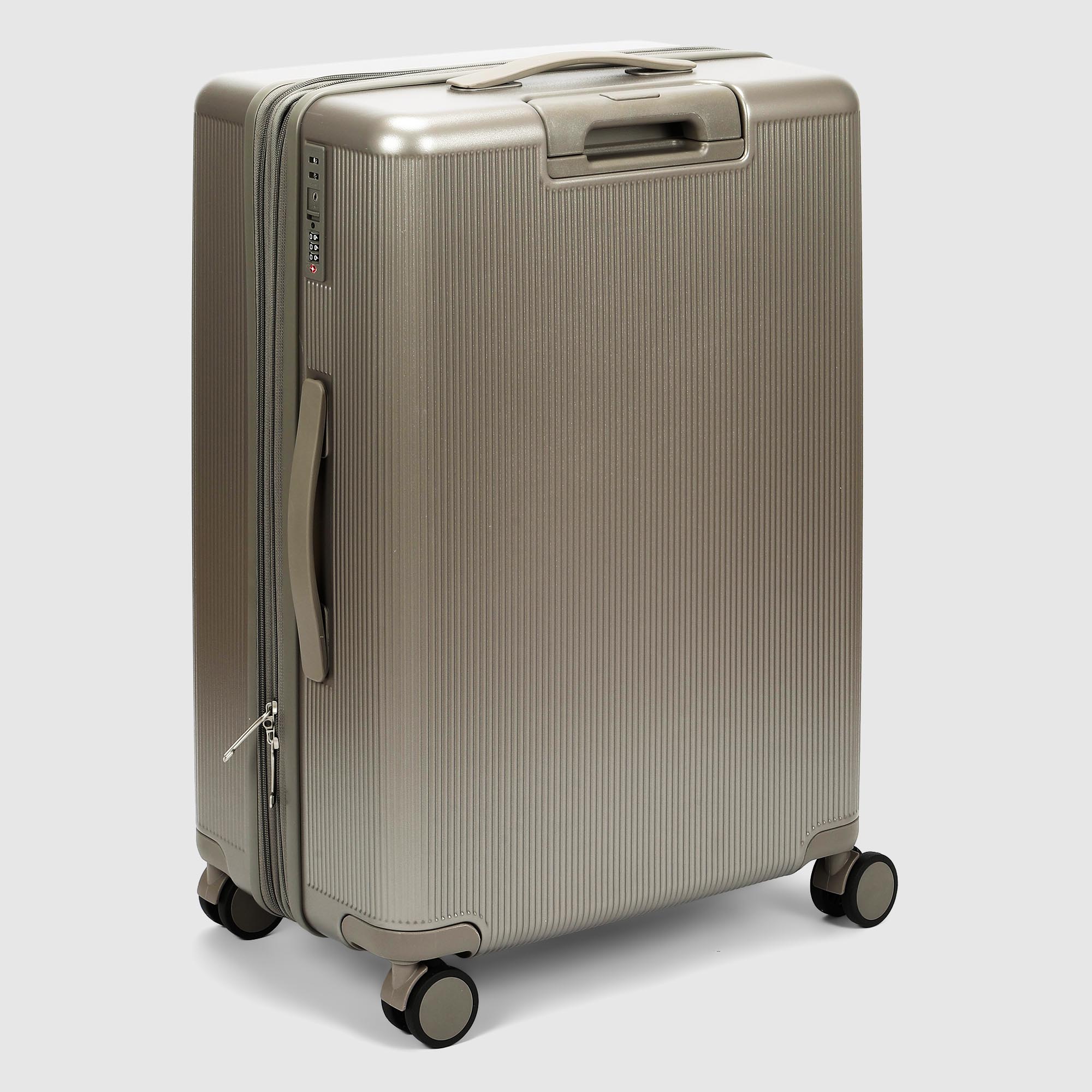 Чемодан Zhongshan Silk размер 25, серый шампань