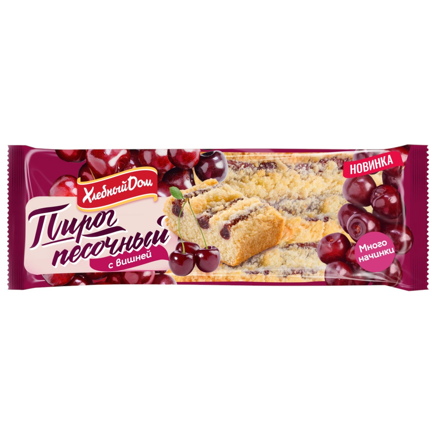Пирог песочный Хлебный Дом вишня 300 г