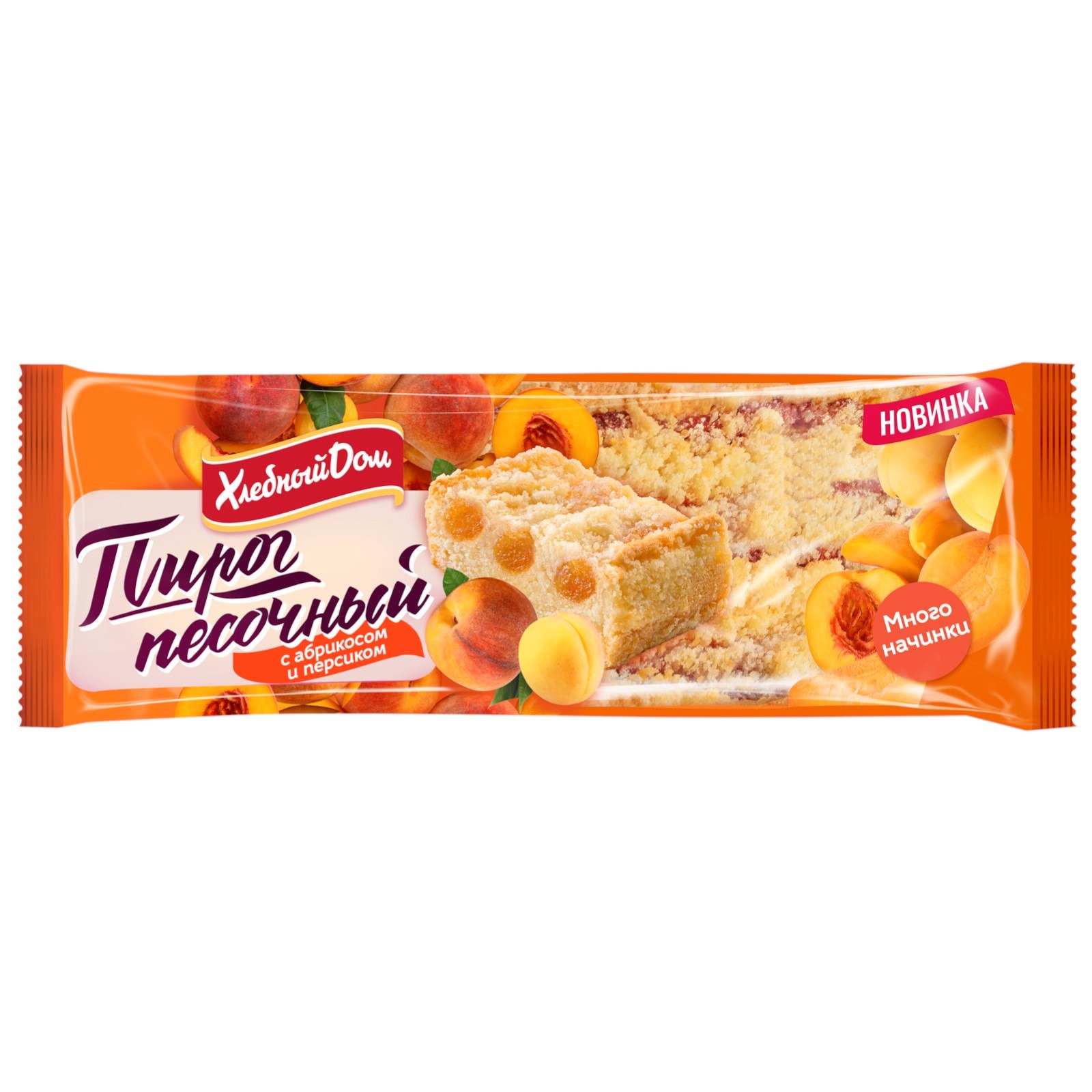 Пирог песочный Хлебный Дом абрикос персик 300 г