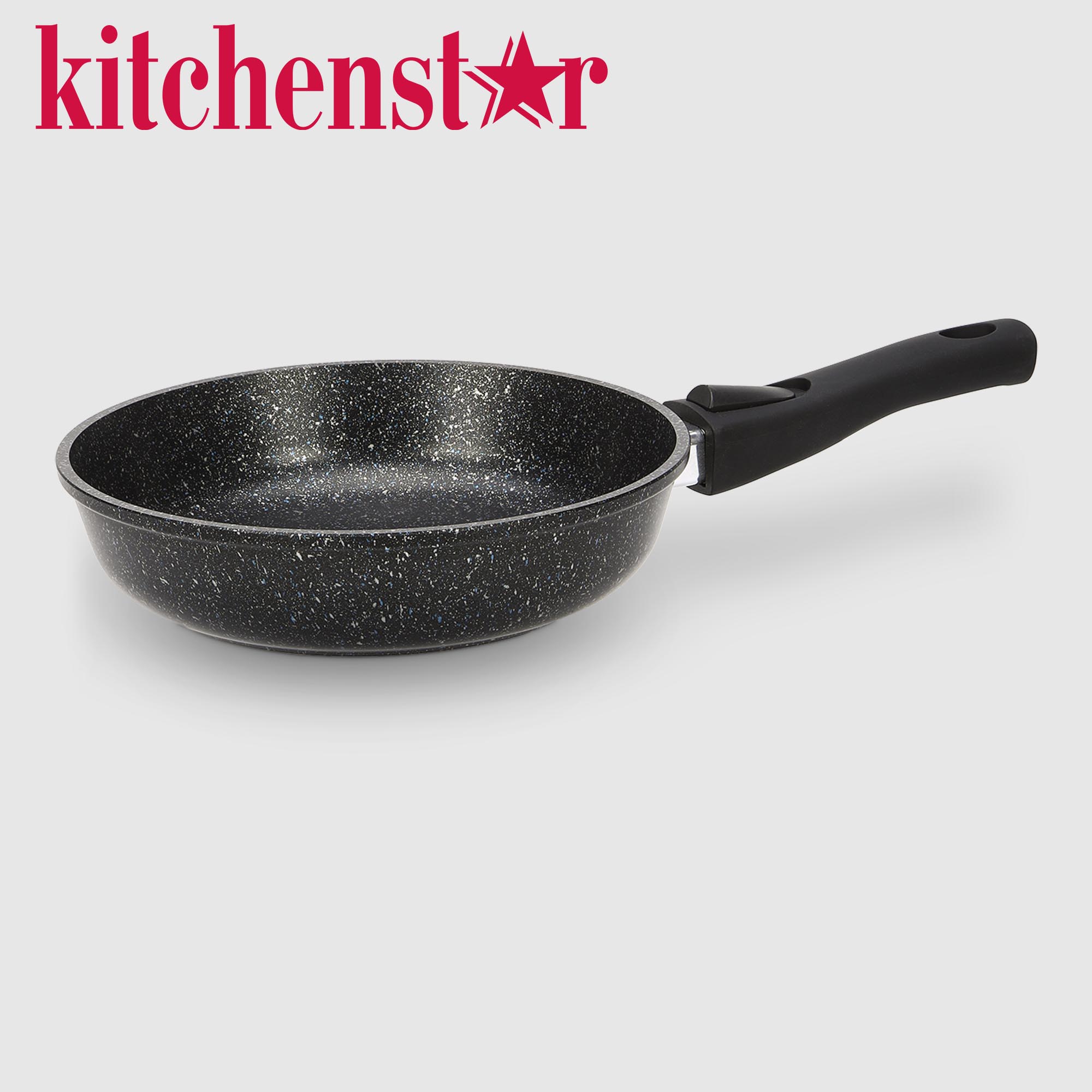 Сковорода Kitchenstar индукционная Гранит, съёмная ручка 22 см
