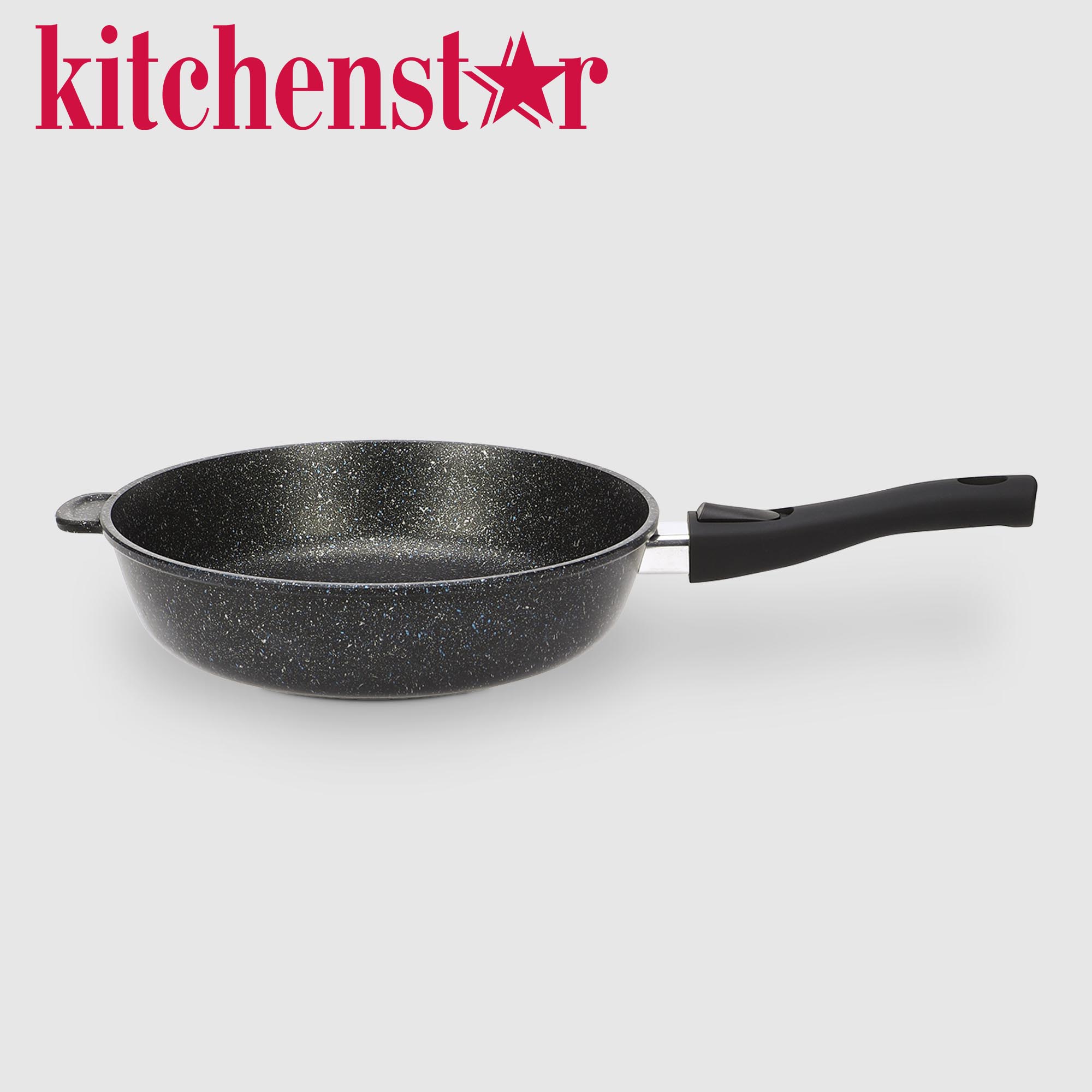 Сковорода Kitchenstar индукционная Гранит, съёмная ручка 28 см